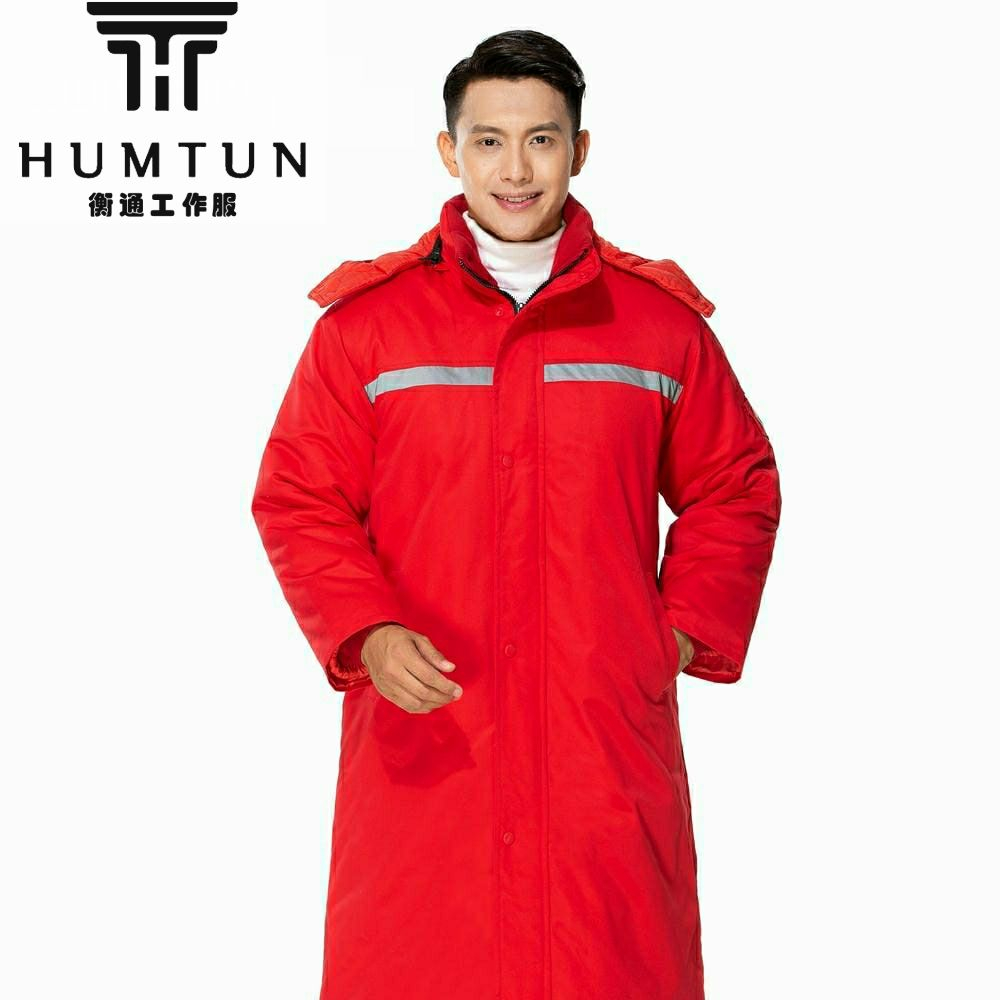 冬季防靜電全線卡可脫卸棉膽長款棉衣 工裝定制